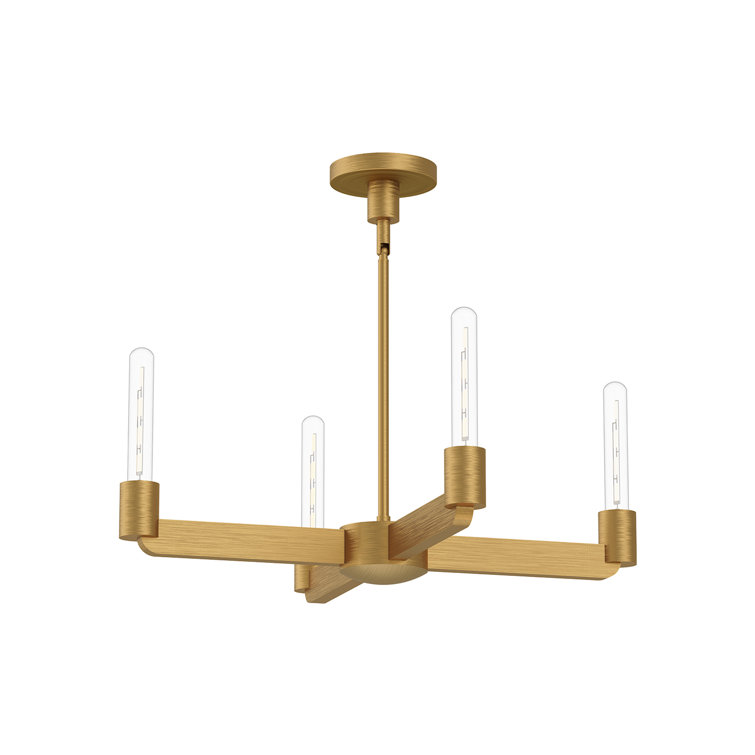 Claire Aged Gold 4-Light Metal Chandelier