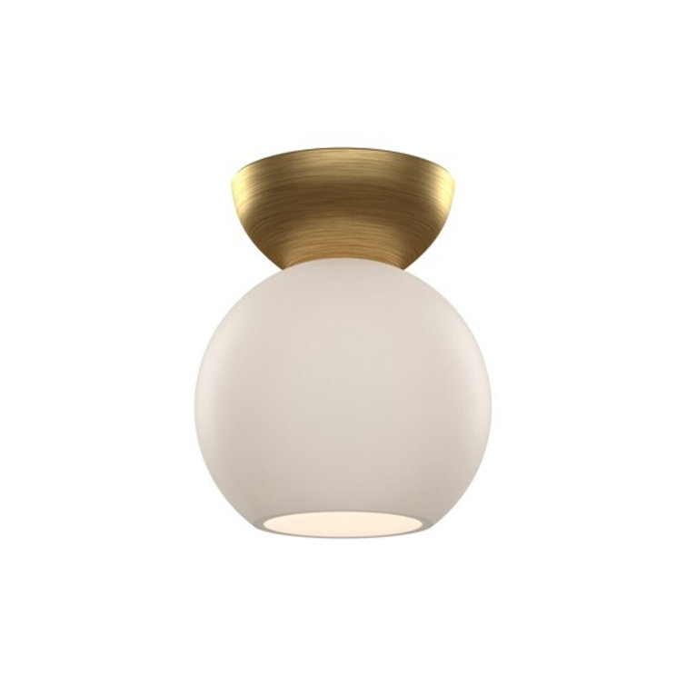 Arcadia 7" Gold Globe Glass Incandescent Flush Mount