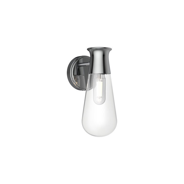 Marcel Chrome Teardrop Glass Wall Sconce