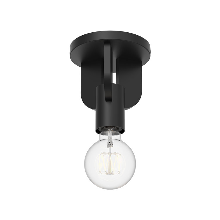 Claire Matte Black Semi-Flush Mount Light Fixture