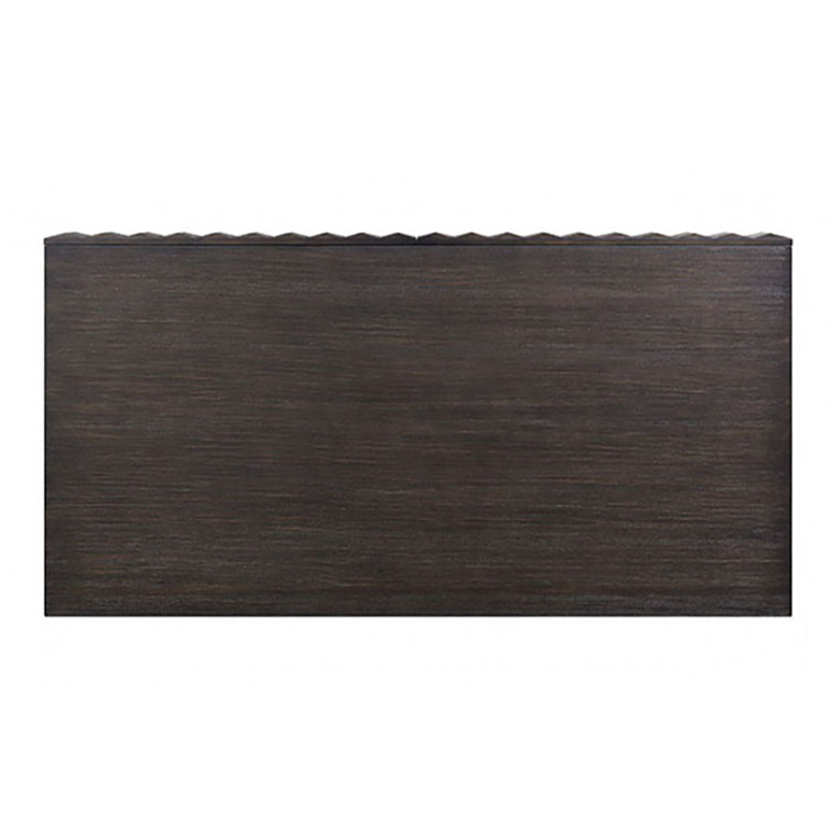 Walnut and Gold Rectangular Coffee Table with Storage