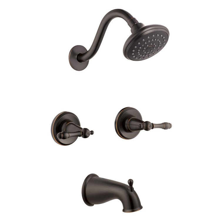 Oakmont Oil Rubbed Bronze Dual Handle Tub and Shower Faucet
