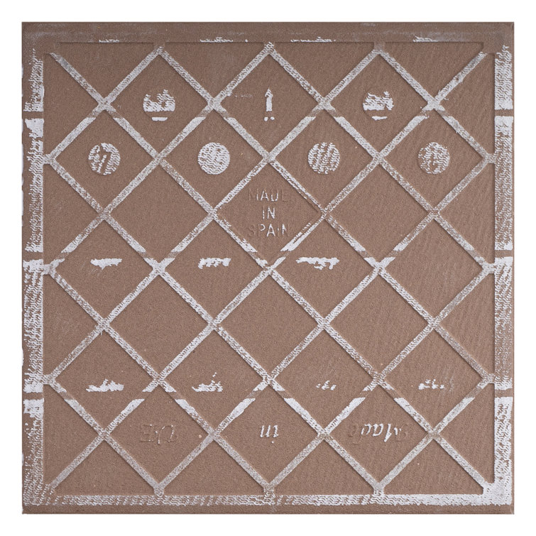 Kenzo 8" x 8" Black and White Porcelain Patterned Tile