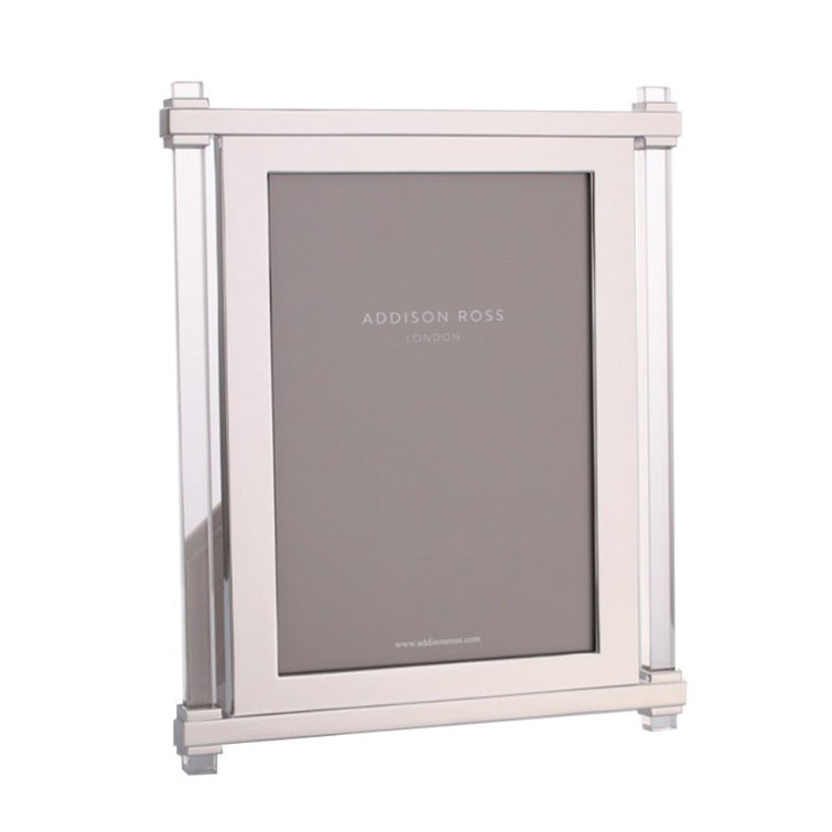 Silver and Acrylic 5" x 7" Floating Tabletop Frame