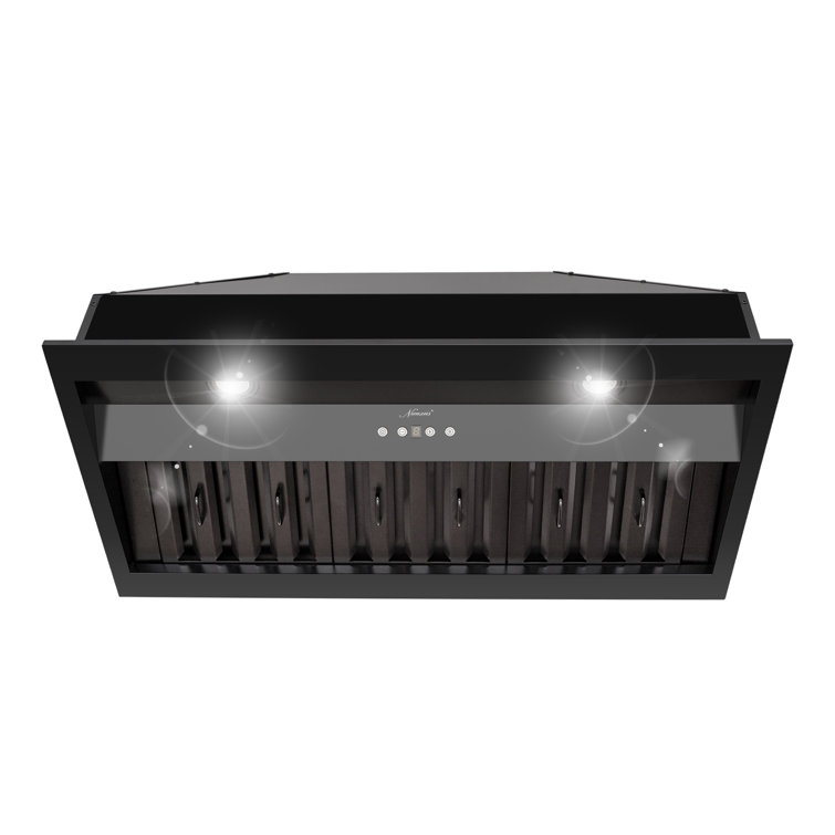 36-Inch Matte Black Stainless Steel Under Cabinet Range Hood