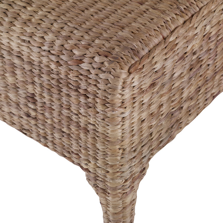 Nala Square Brown Woven Water Hyacinth Coffee Table