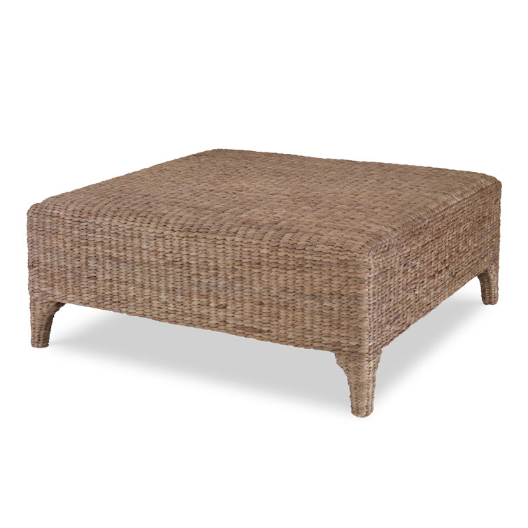 Nala Square Brown Woven Water Hyacinth Coffee Table