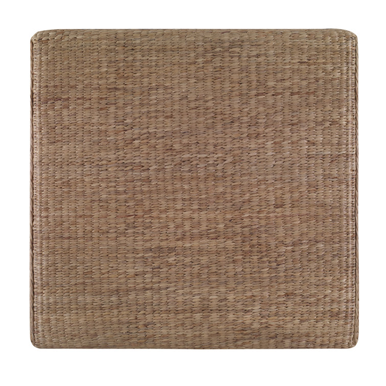 Nala Square Brown Woven Water Hyacinth Coffee Table