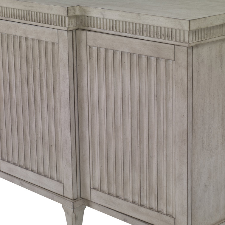 Bisque Mahogany Fluted 76'' Contemporary Sideboard