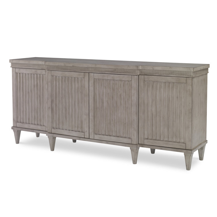 Bisque Mahogany Fluted 76'' Contemporary Sideboard