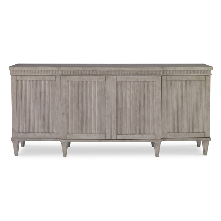 Bisque Mahogany Fluted 76'' Contemporary Sideboard