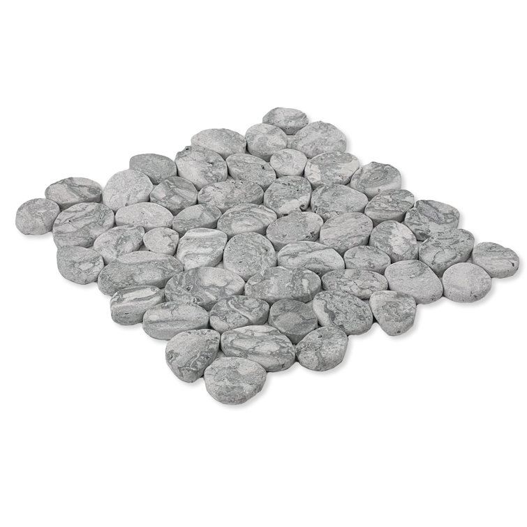 Dove Gray Marble Pebble Mosaic Tile for Wall and Floor