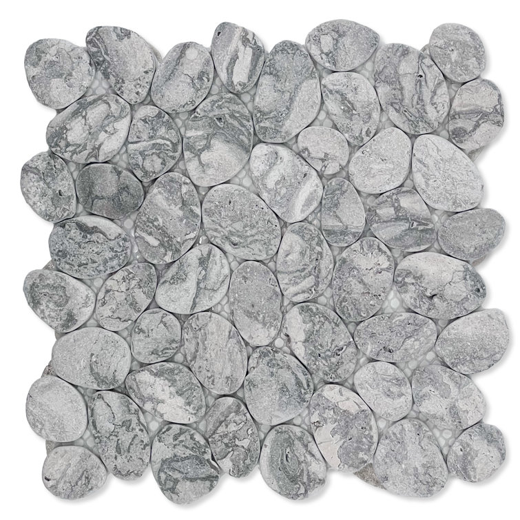Dove Gray Marble Pebble Mosaic Tile for Wall and Floor