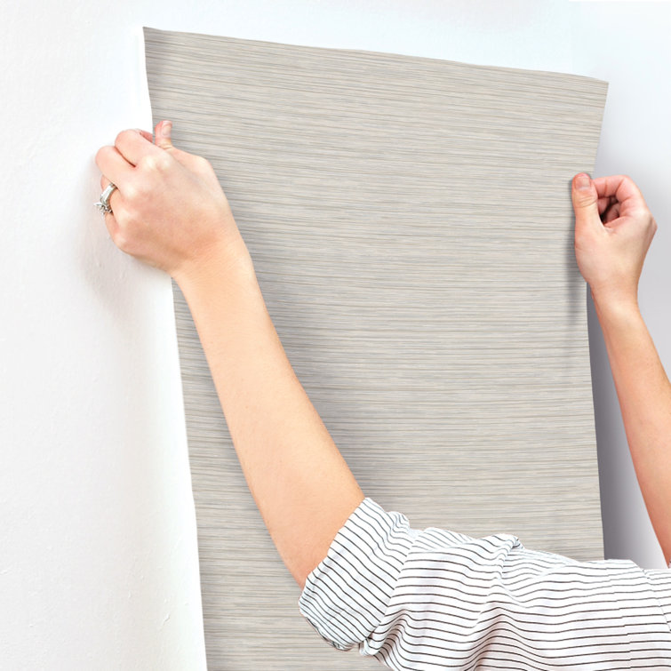 Linen Brown Non-Pasted Washable Wallpaper Roll