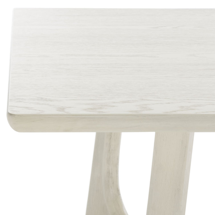Burk 76" White Wash Trestle Dining Table