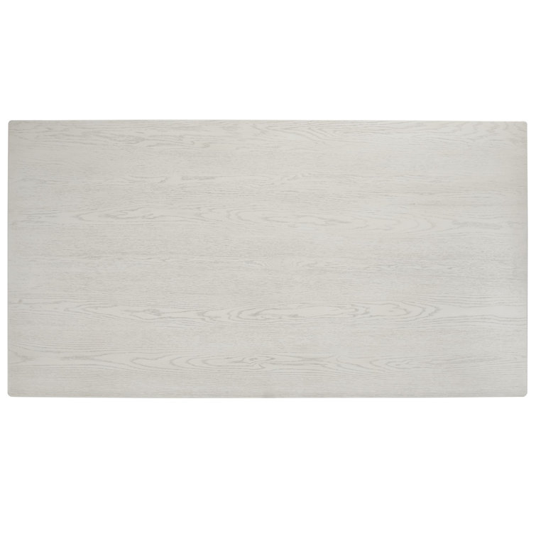 Burk 76" White Wash Trestle Dining Table
