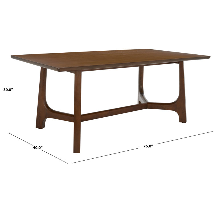 Burk 76" Medium Oak Rectangular Trestle Dining Table