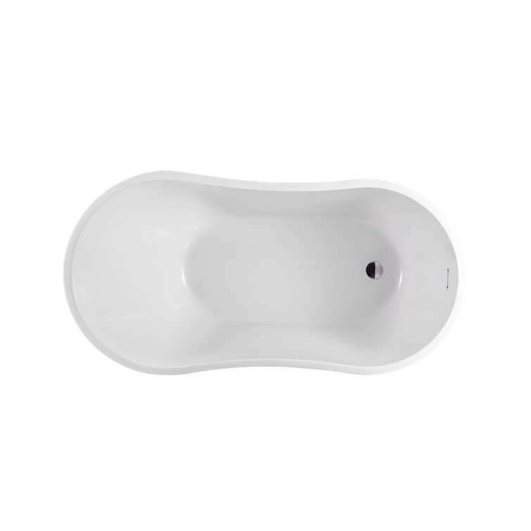 Pure White 54" x 28" Freestanding Acrylic Soaking Bathtub