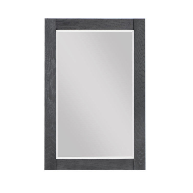 Classical Blue Rectangular Wood Bathroom Vanity Mirror
