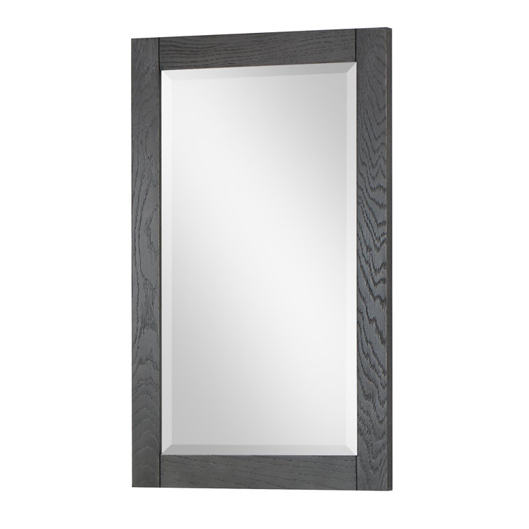 Classical Blue Rectangular Wood Bathroom Vanity Mirror