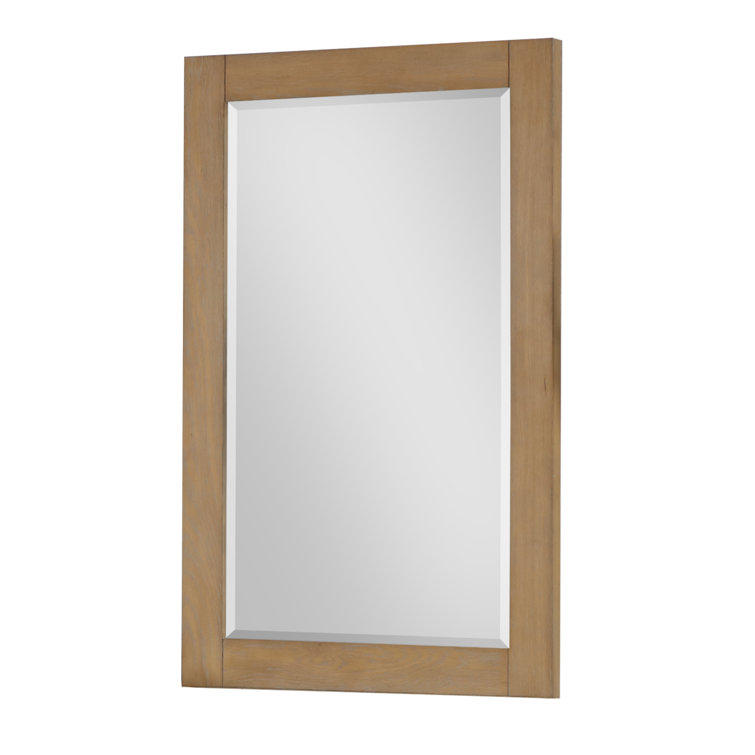 Classical Blue Rectangular Wood Bathroom Vanity Mirror