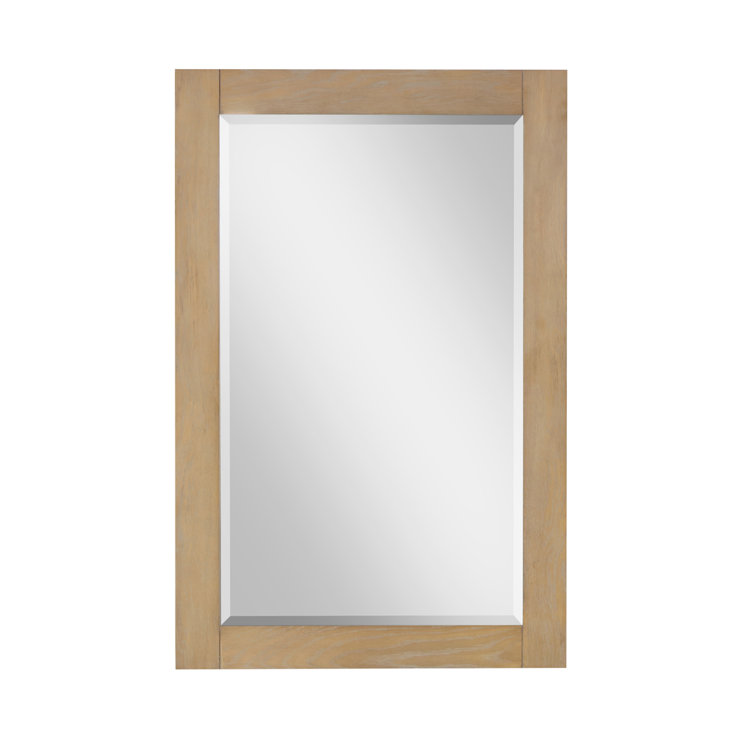 Classical Blue Rectangular Wood Bathroom Vanity Mirror