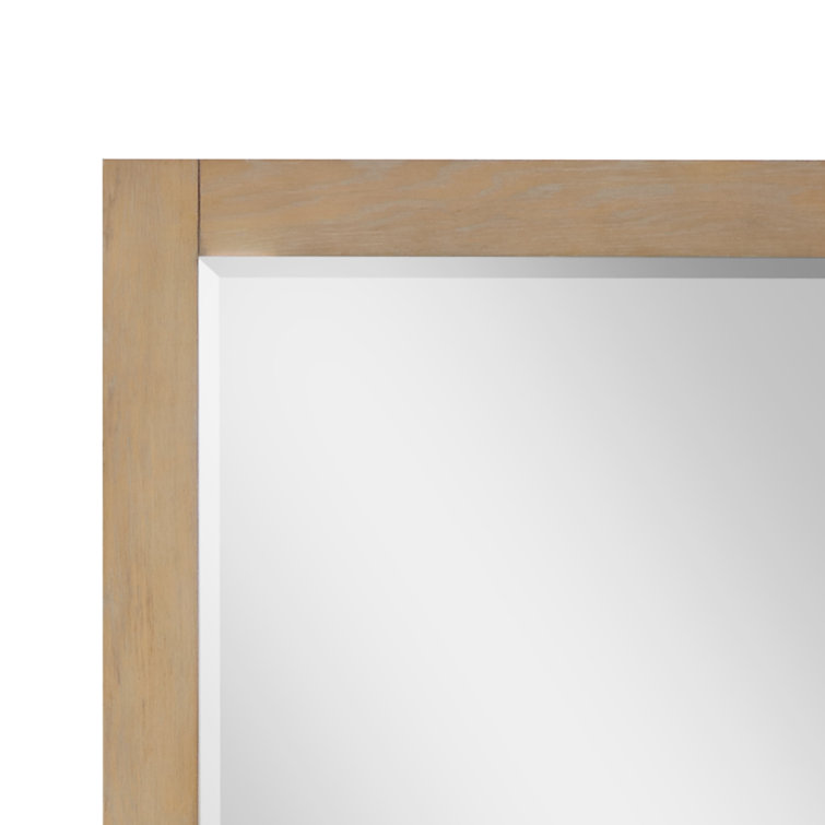 Classical Blue Rectangular Wood Bathroom Vanity Mirror