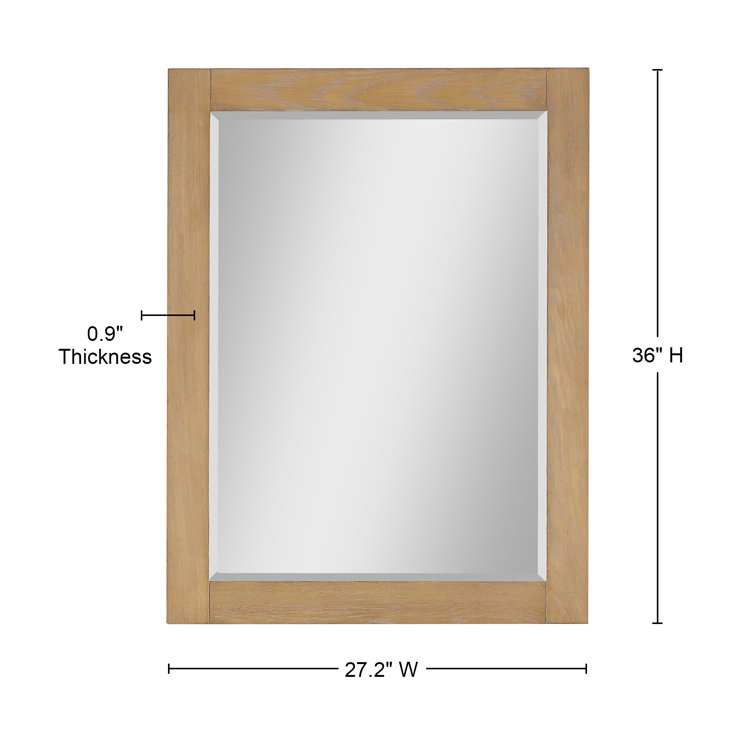 Classical Blue Rectangular Wood Bathroom Vanity Mirror