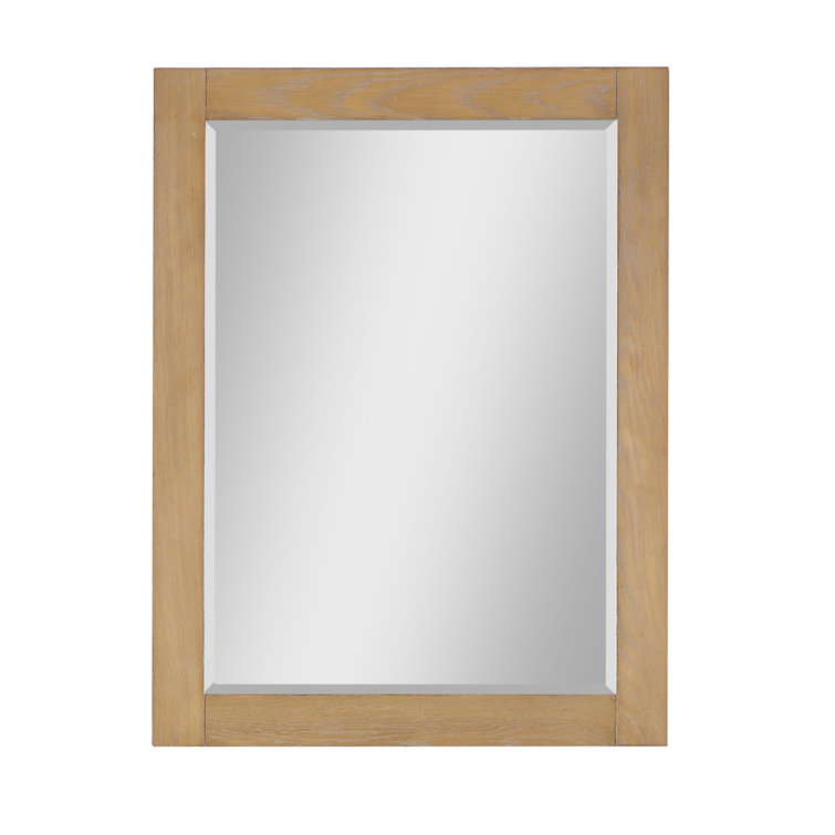 Ivy 28" Silver Rectangular Wood Bathroom Mirror