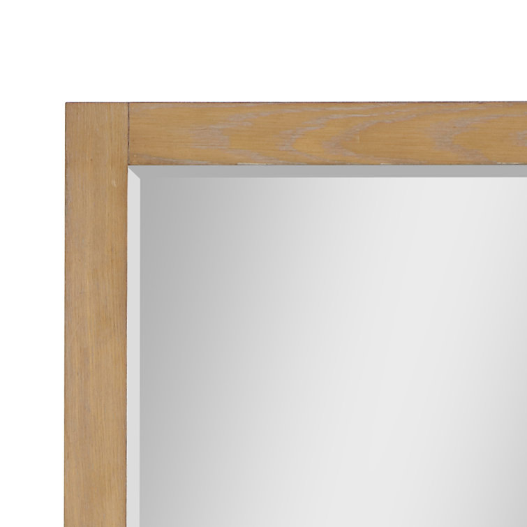 Ivy 28" Silver Rectangular Wood Bathroom Mirror