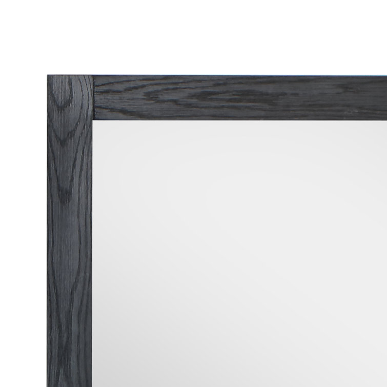 Ivy 48" Rectangular Dark Wood Bathroom Wall Mirror