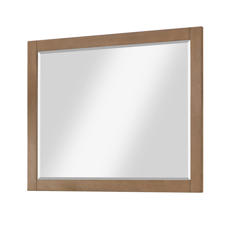Ivy 48" Brown Pine Rectangular Wall Mirror