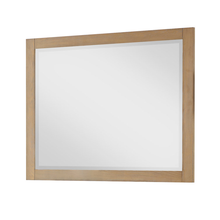 Elegant Ivy 48" Gray Wood Framed Rectangular Bathroom Mirror