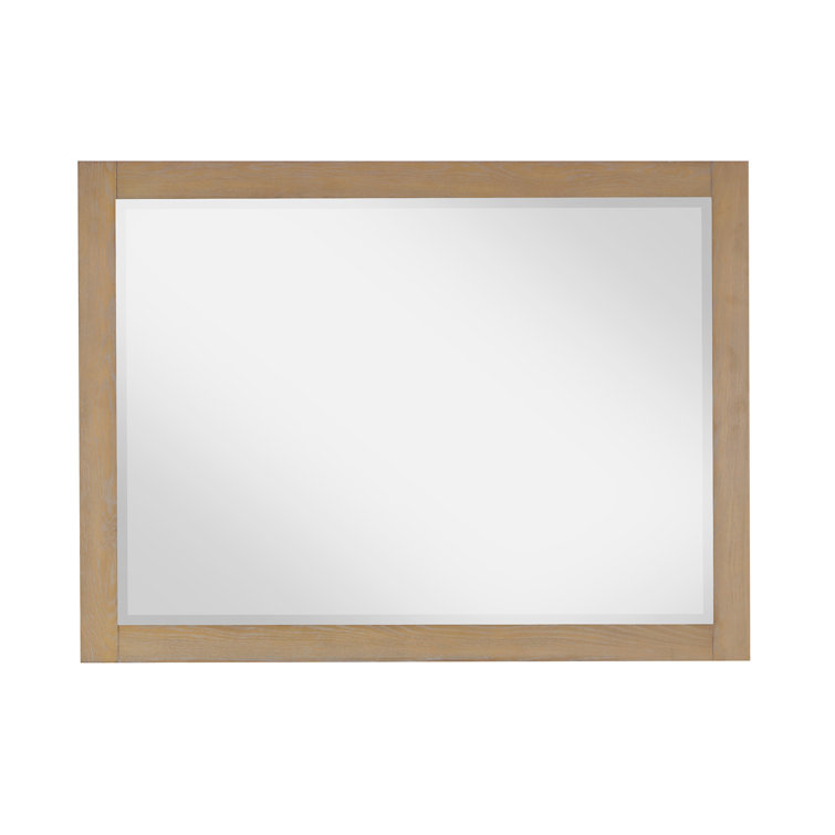 Elegant Ivy 48" Gray Wood Framed Rectangular Bathroom Mirror