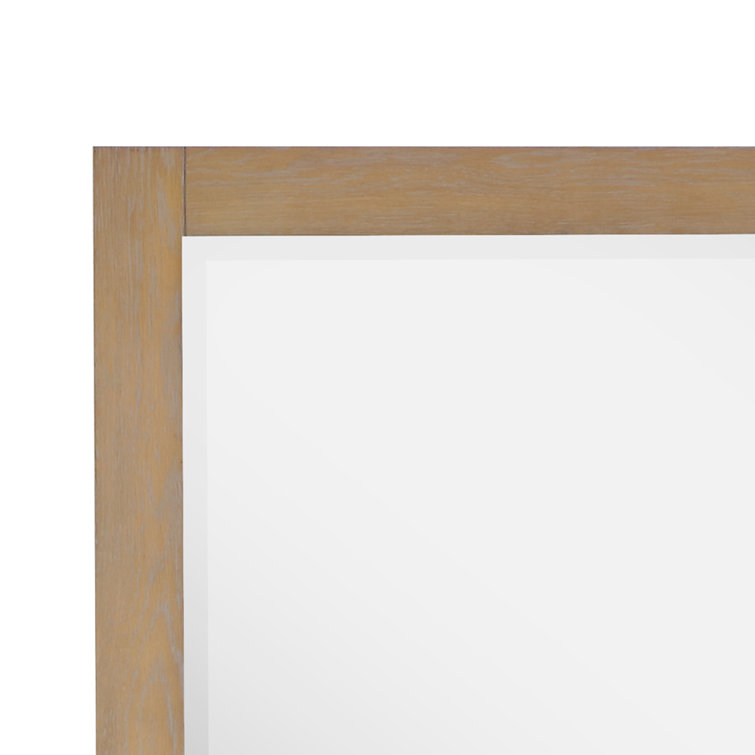 Elegant Ivy 48" Gray Wood Framed Rectangular Bathroom Mirror