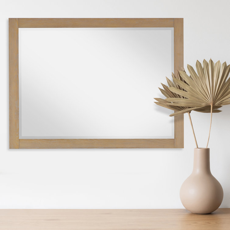 Elegant Ivy 48" Gray Wood Framed Rectangular Bathroom Mirror