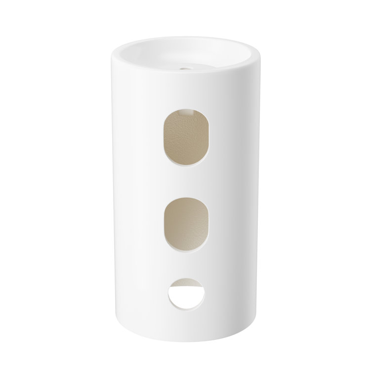 Crisp White Ceramic Round Pedestal Bathroom Sink with Overflow