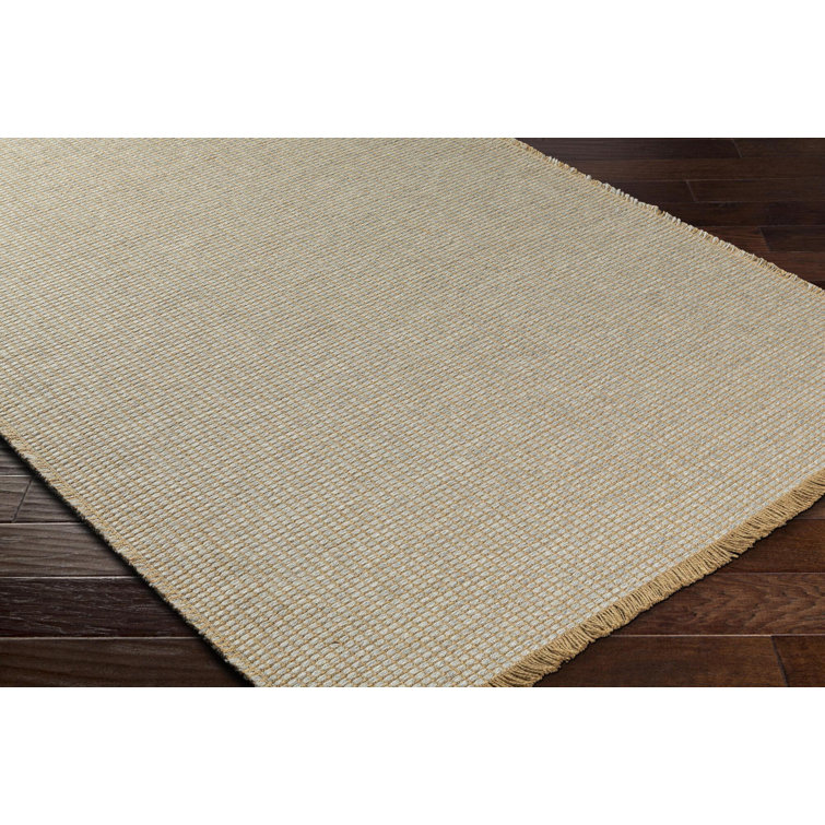 Gray and Natural Textured Rectangular 8' x 10' Area Rug