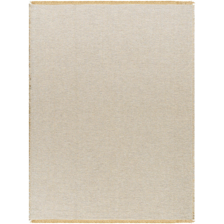 Gray and Natural Textured Rectangular 8' x 10' Area Rug