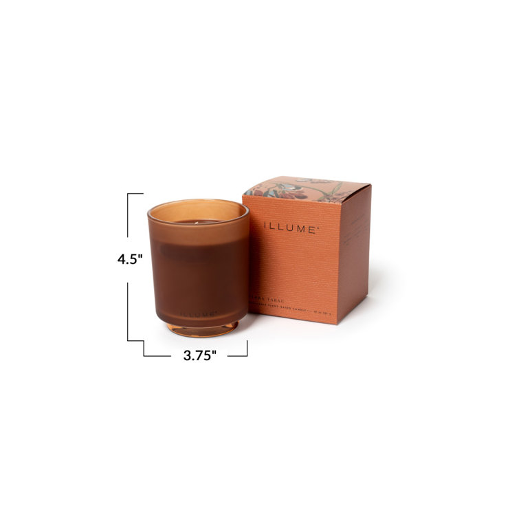Terra Tabac Brown Glass Scented Soy Candle
