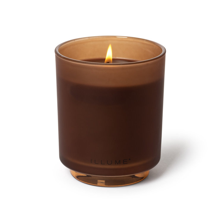 Terra Tabac Brown Glass Scented Soy Candle