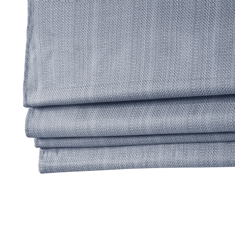 Gray Basketweave Cordless Room Darkening Roman Shade