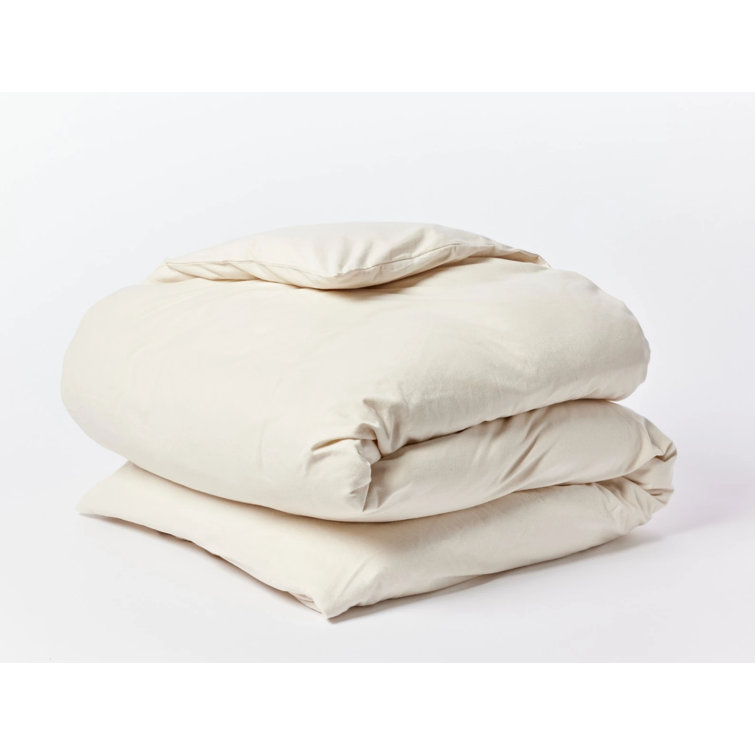 Undyed Organic Cotton Full/Queen Flannel Duvet Cover