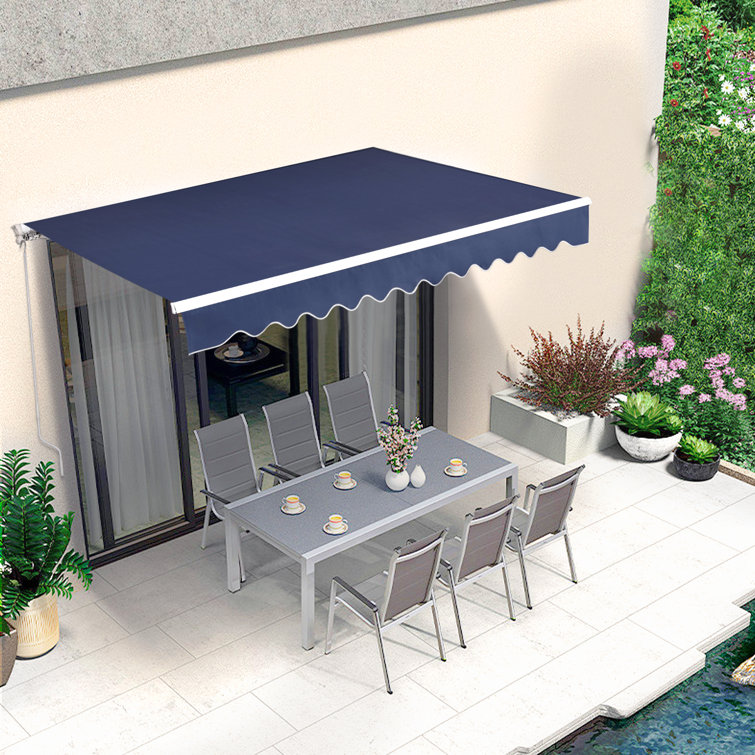 12'x10' Dark Blue Polyester Patio Awning Fabric Replacement