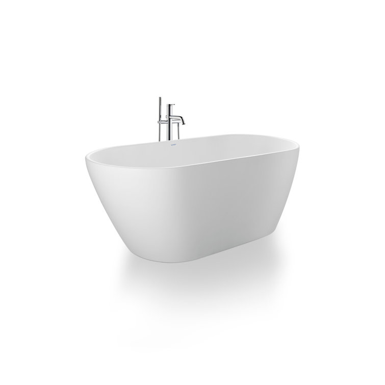 Duravit 63'' White Acrylic Freestanding Soaking Bathtub