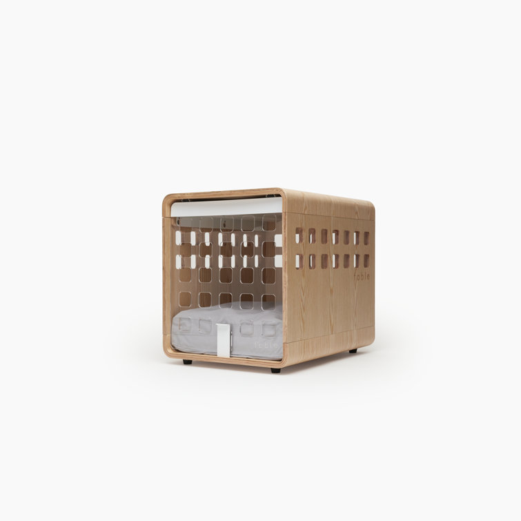 Small Signature Ash Bentwood Pet Crate Table