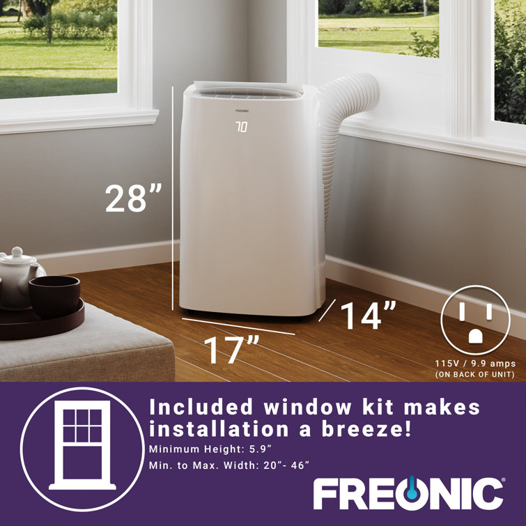 Freonic 12,000 BTU White Portable Air Conditioner with Remote