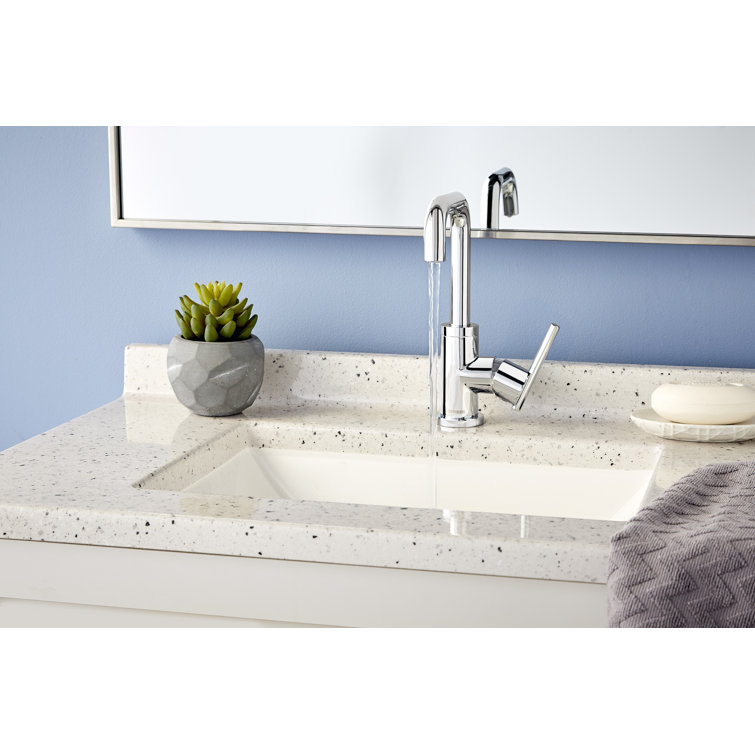 Parma Chrome Single Handle Bathroom Faucet with Drain Assembly