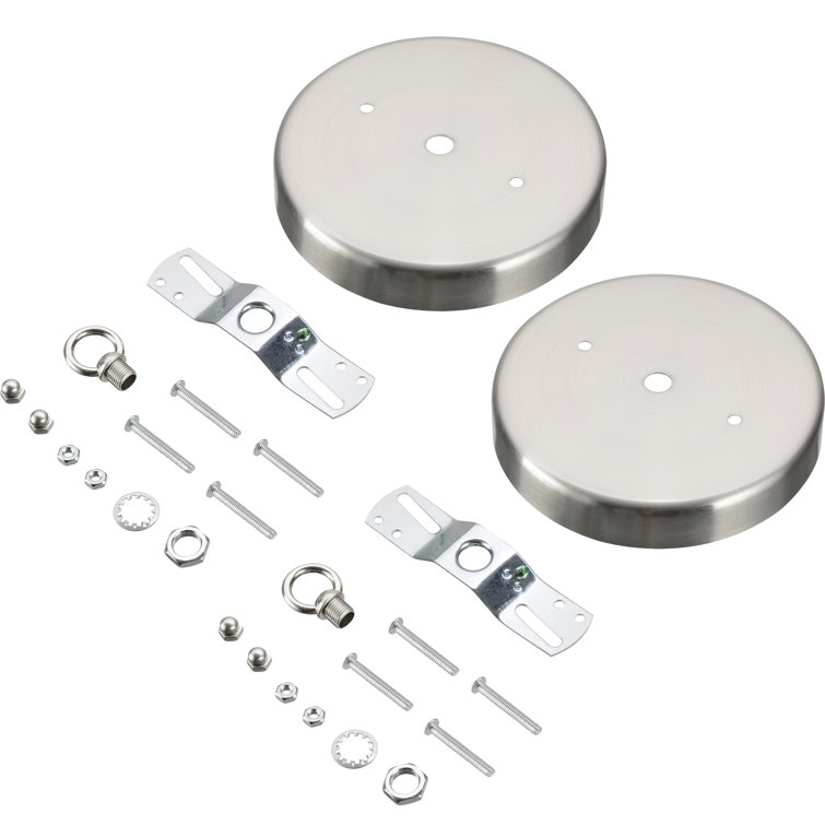Brushed Nickel Contemporary Ceiling Fixture Canopy Kit