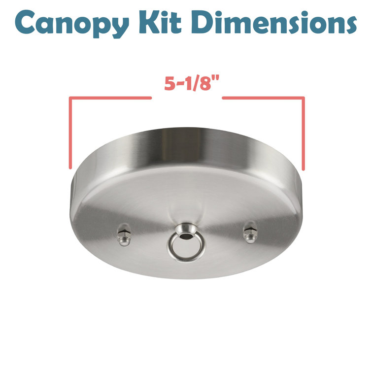 Brushed Nickel Contemporary Ceiling Fixture Canopy Kit